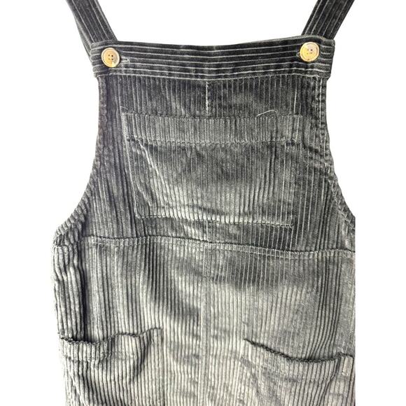 Wild Fable Kids Corduroy Overall Dress Black Pinafore Small Adjustable Straps - Picture 4 of 9